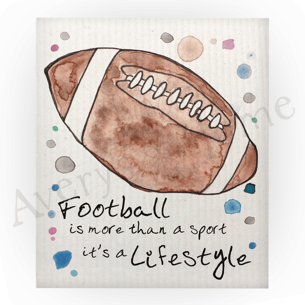 Football is a Lifestyle Swedish Dish Cloth (Sold as set of 4)