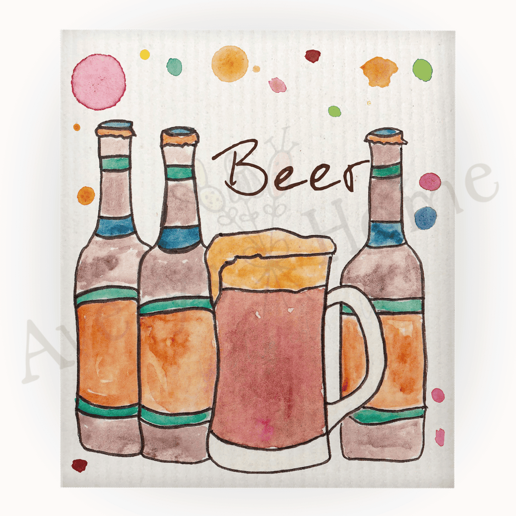 Beer Drink Swedish Dish Cloth (Sold as set of 4)
