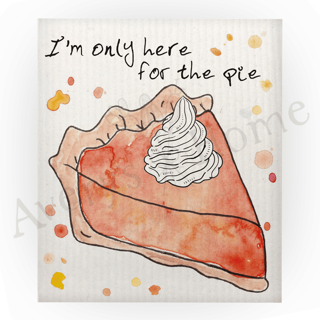 Here for the Pie Swedish Dish Cloth (Sold as set of 4)
