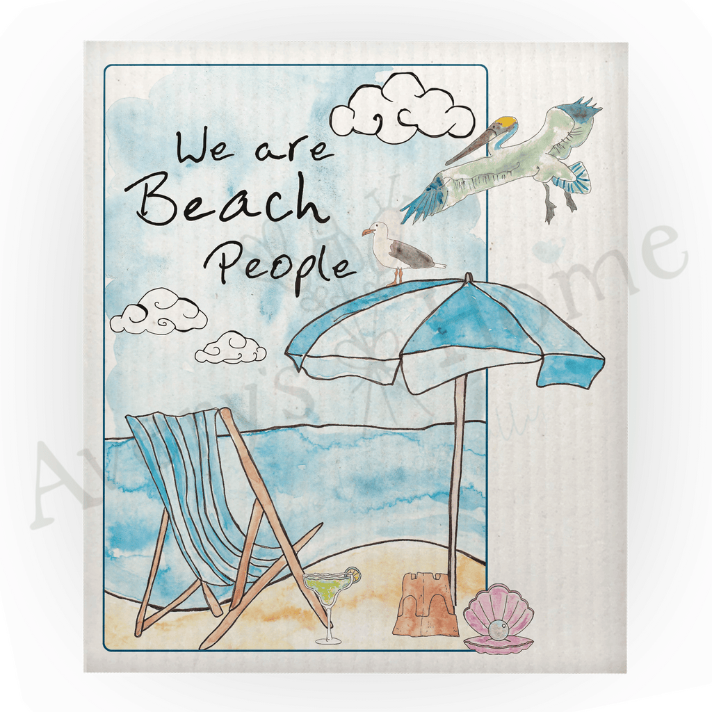 We are Beach People Swedish Dish Cloth (Sold as set of 4)