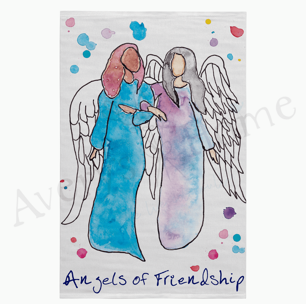 Angels of Friendship Flour Sack Dish Towel
