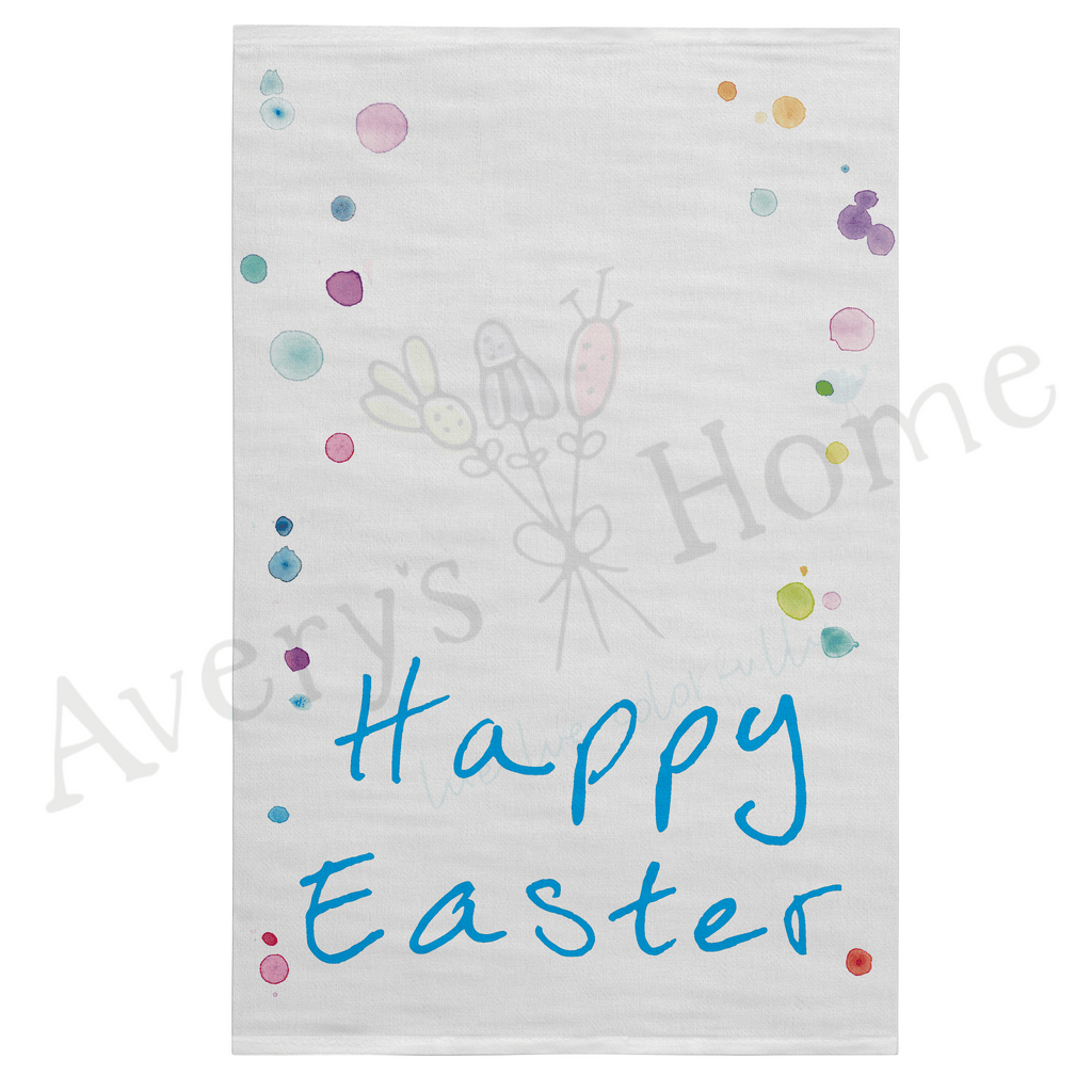 Happy Easter- Cute Easter Holiday Flour Sack Dish Towel