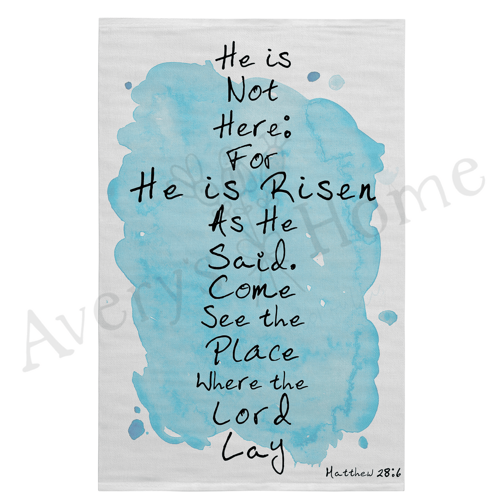 He is Risen - Cute Easter Holiday Flour Sack Dish Towel